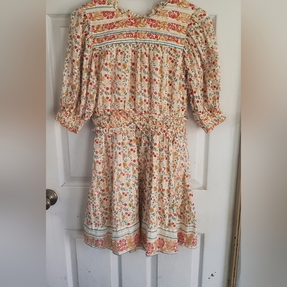 Cleobella Dallas Mini Carnation All Over Print Dress With Open Back, Size Medium - Picture 3 of 14